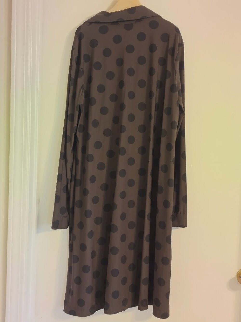 Tekbika By Alembika Dress Sz 2 Black Brown Dots Pockets Stretch Art to Wear NWOT - Picture 3 of 14